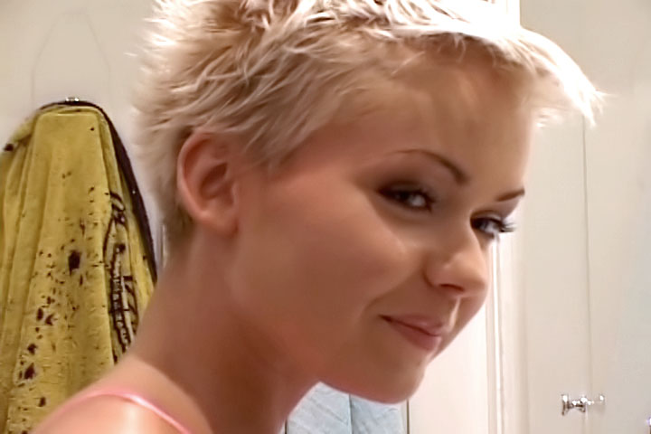 Small Blonde Sucks a Cock in the Bathtub